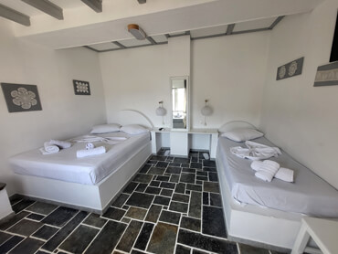 Double and single bed